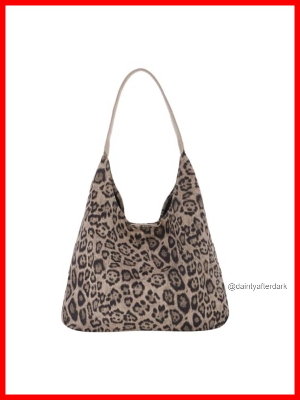 Faux Suede Leather Leopard Tote Bag Hobo Shoulder Satchel with Pouch